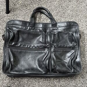 Vintage 17" Tumi Alpha Napa Leather Laptop Briefcase Messenger Bag